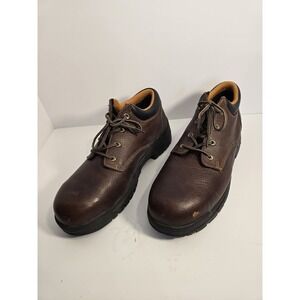 Timberland PRO Titan Mens Size 11 W Brown Leather Oxford Work Boots Ankle High